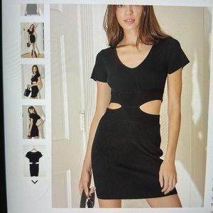Black cutout Bodycon Mini Dress